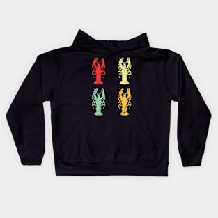 Vintage Mardi Gras Crayfish T-Shirt Kids Hoodie